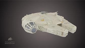 Photo of a Millennium Falcon toy